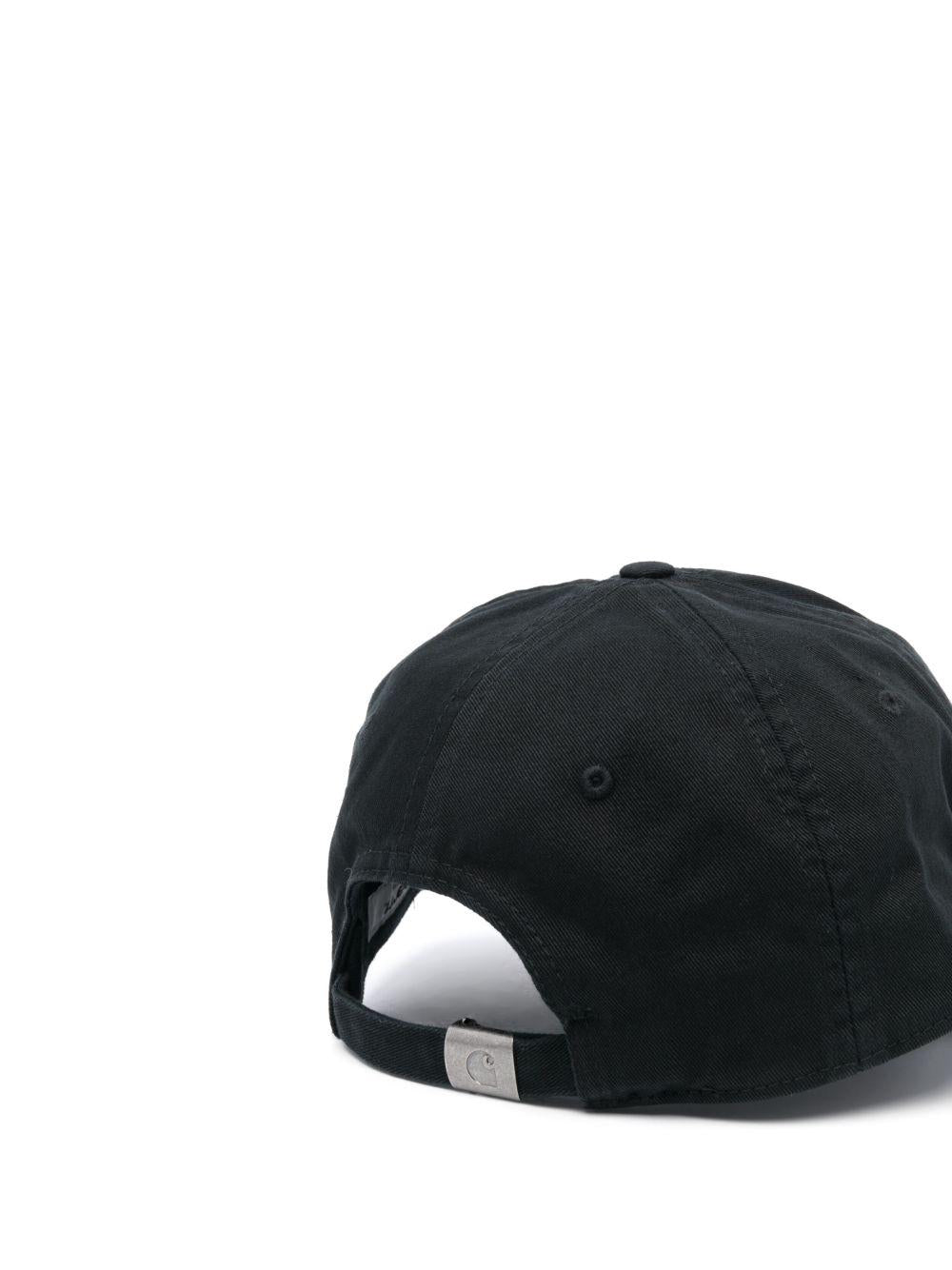 CARHARTT WIP Cappello baseball in cotone nero con logo