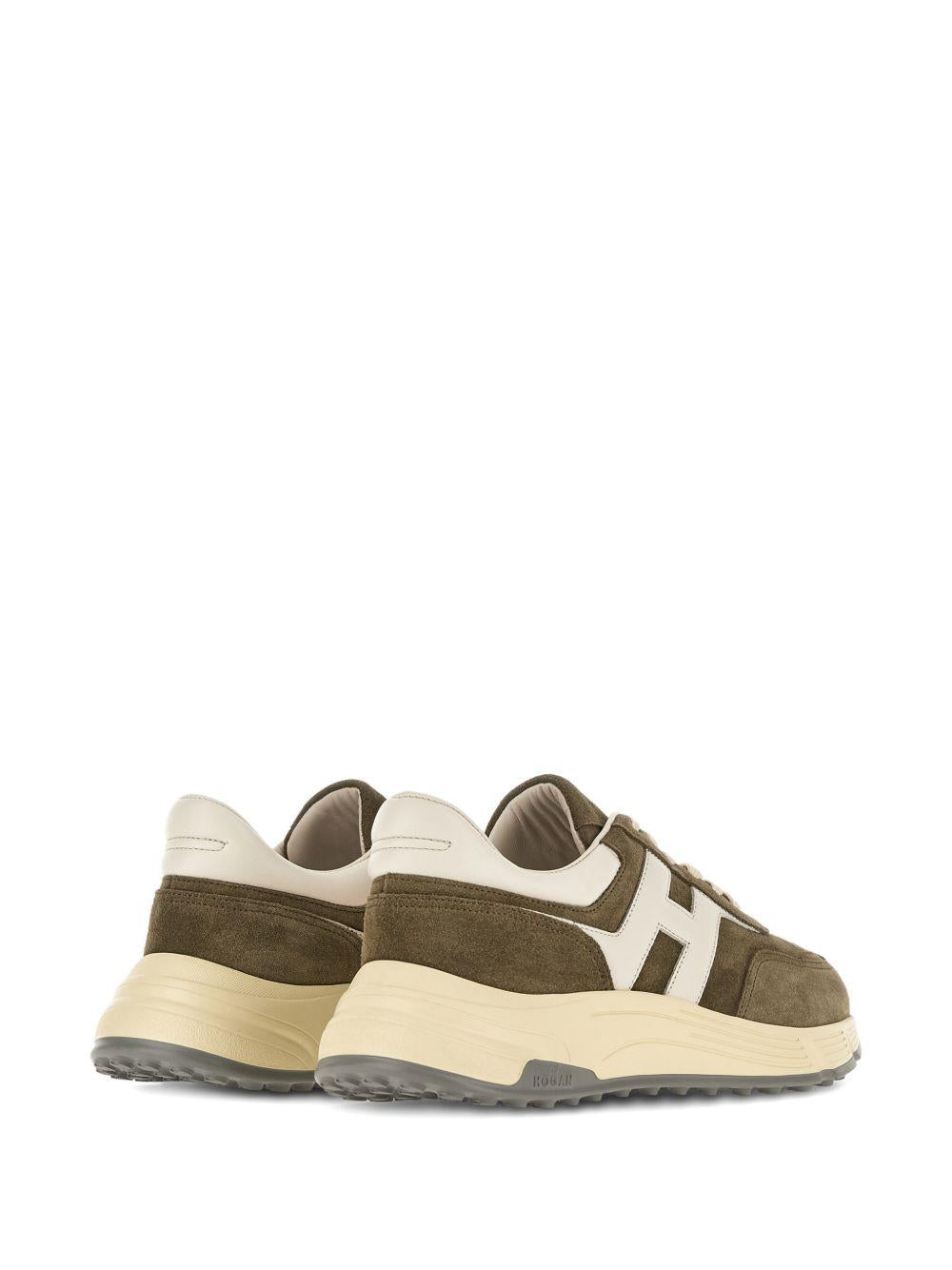 HOGAN Sneakers Hiperlight verde oliva in pelle