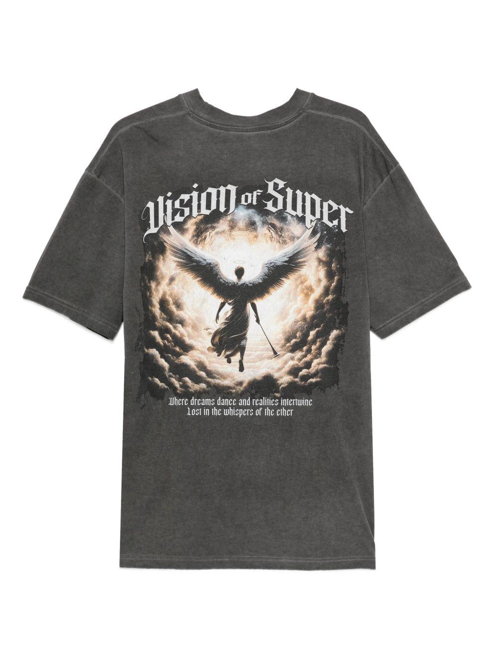 VISION OF SUPER T-shirt grigia con scollo rotondo