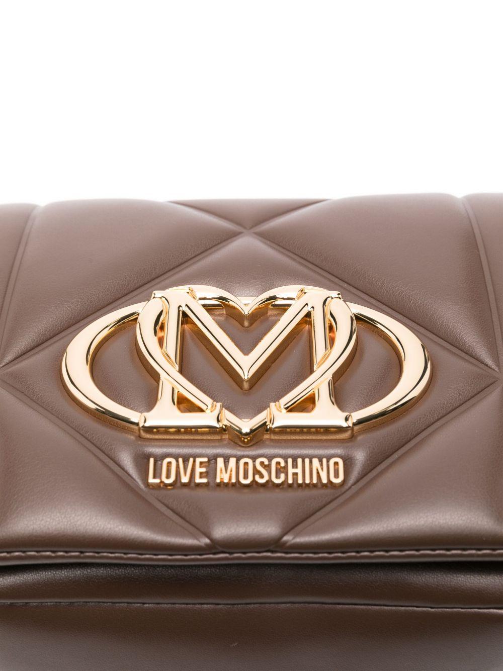 LOVE MOSCHINO Borsa a tracolla trapuntata marrone