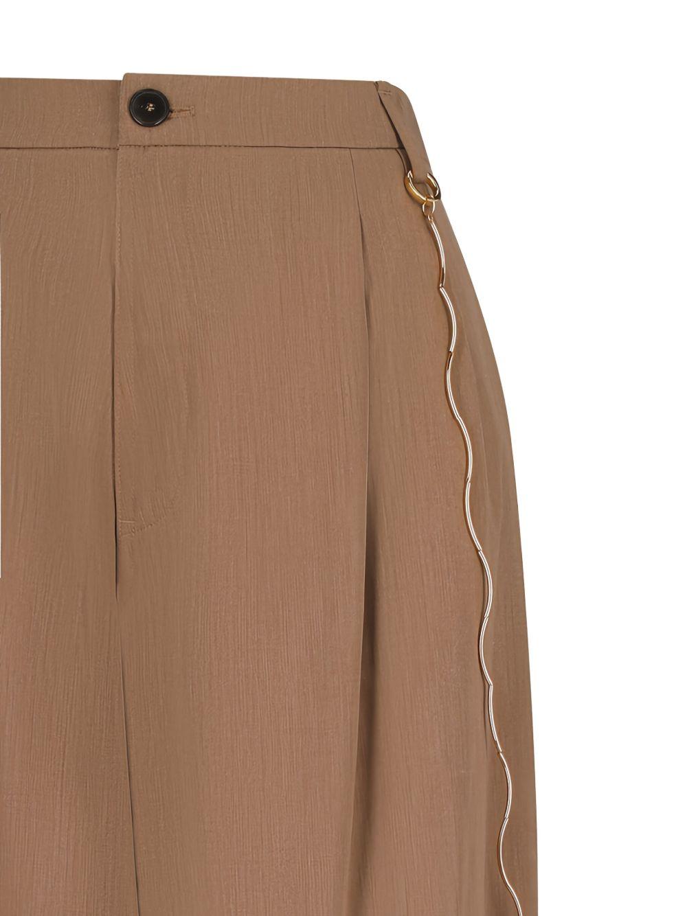 DARKPARK Pantaloni beige con dettaglio laterale