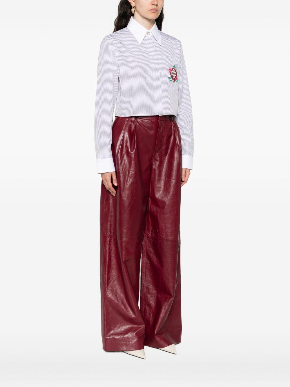 CASABLANCA Camicia crop con logo