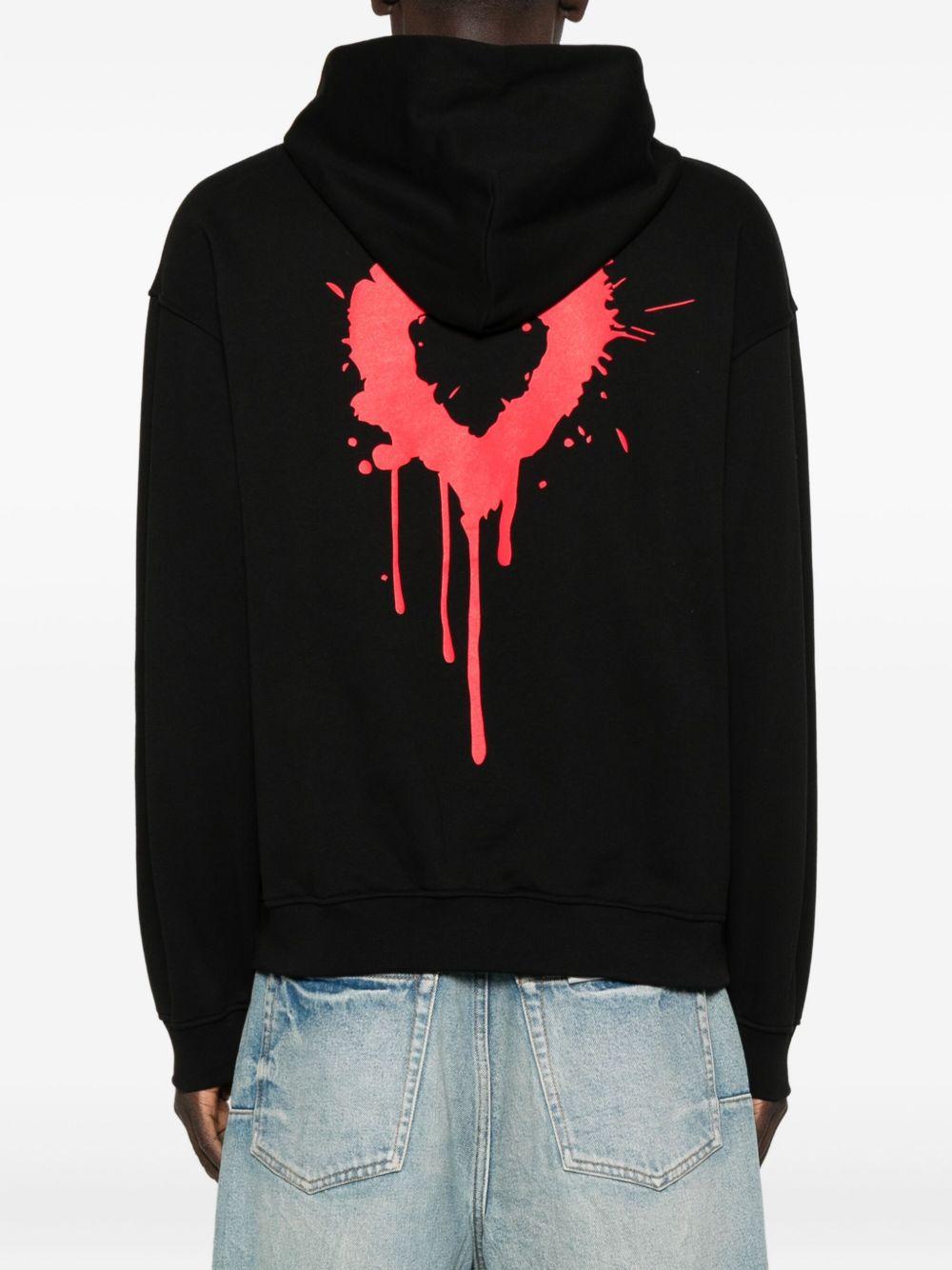 VISION OF SUPER Felpa nera con stampa