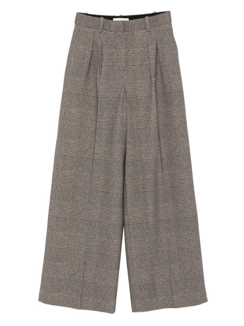 CIRCOLO 1901 Pantaloni beige a motivo Principe di Galles