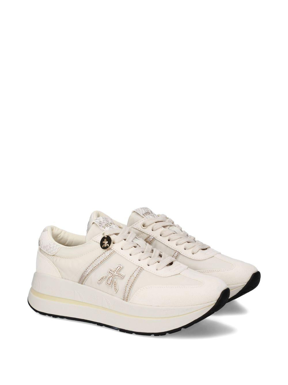 PREMIATA Sneakers e trainers con dettagli dorati bianche