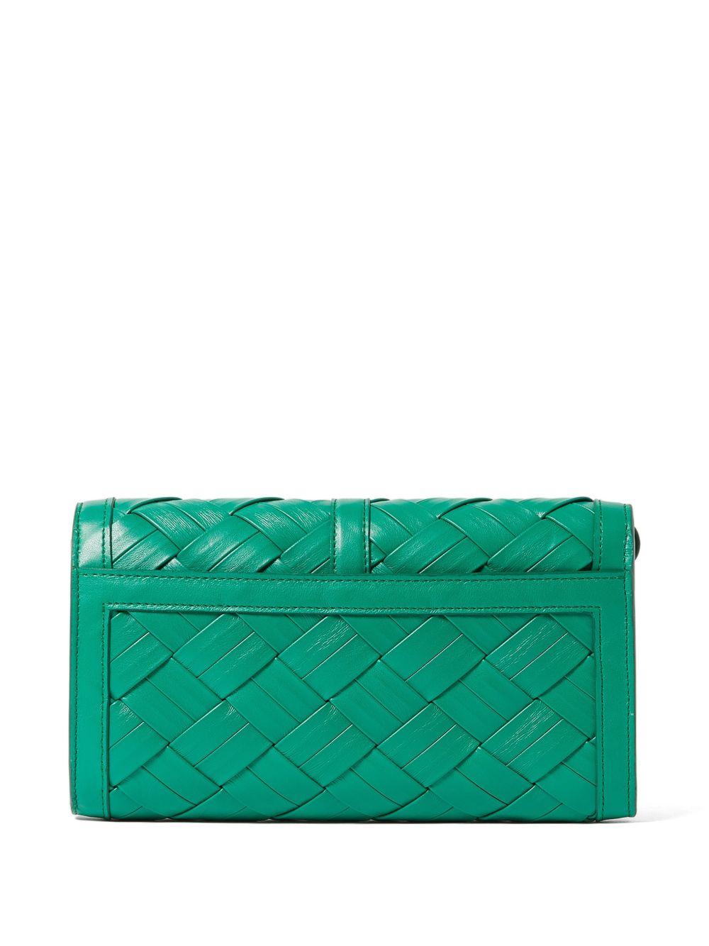 STELLA MCCARTNEY Borsa a tracolla Ryder verde con lucchetto
