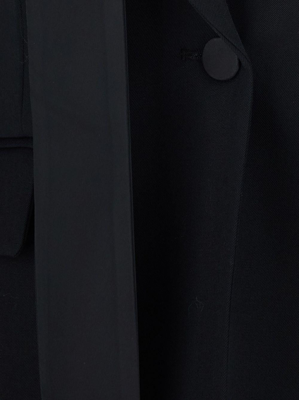 THE ATTICO Blazer in lana vergine nera