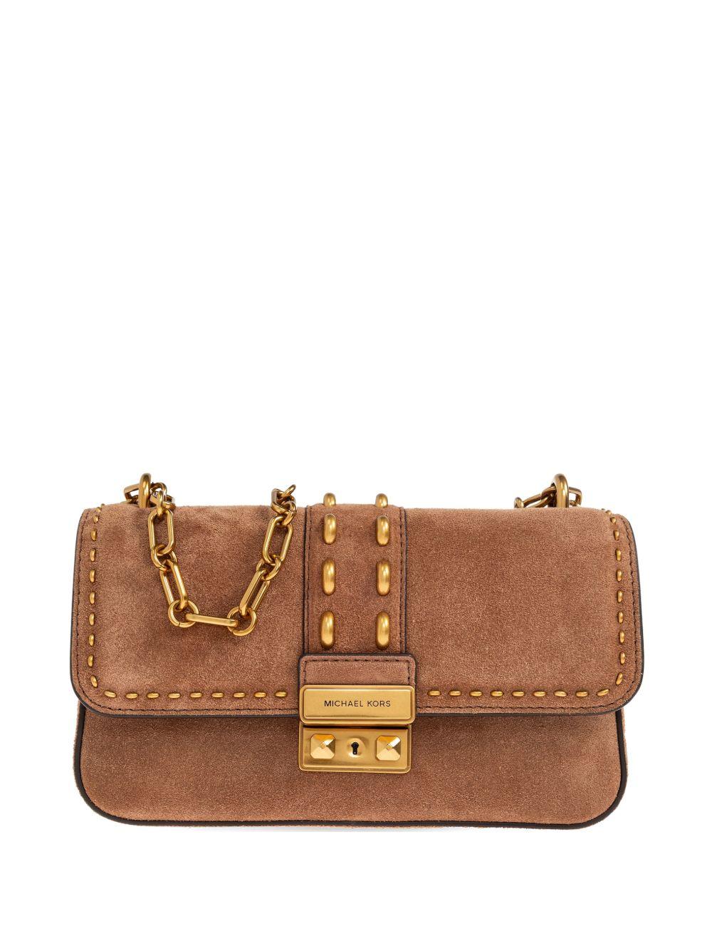 MICHAEL KORS Borsa a spalla in pelle scamosciata color cammello