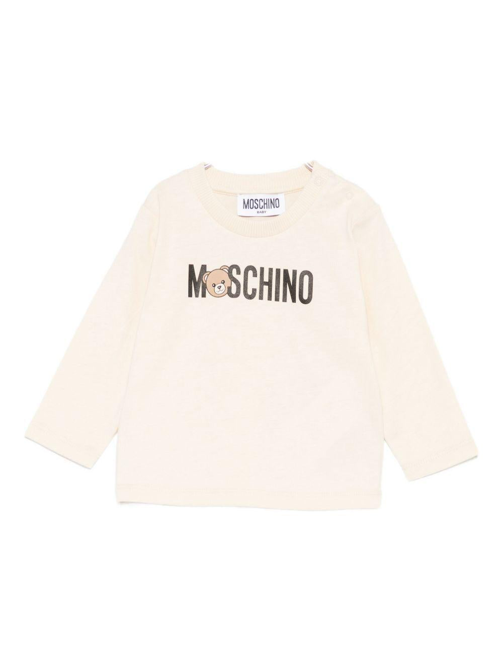 MOSCHINO T-shirt a maniche lunghe con stampa