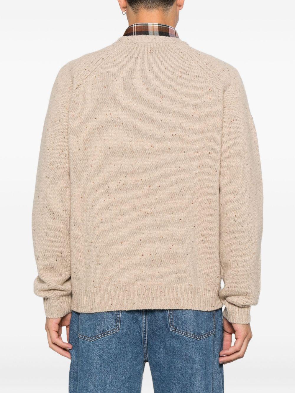 CARHARTT WIP Maglia beige girocollo in lana e cotone