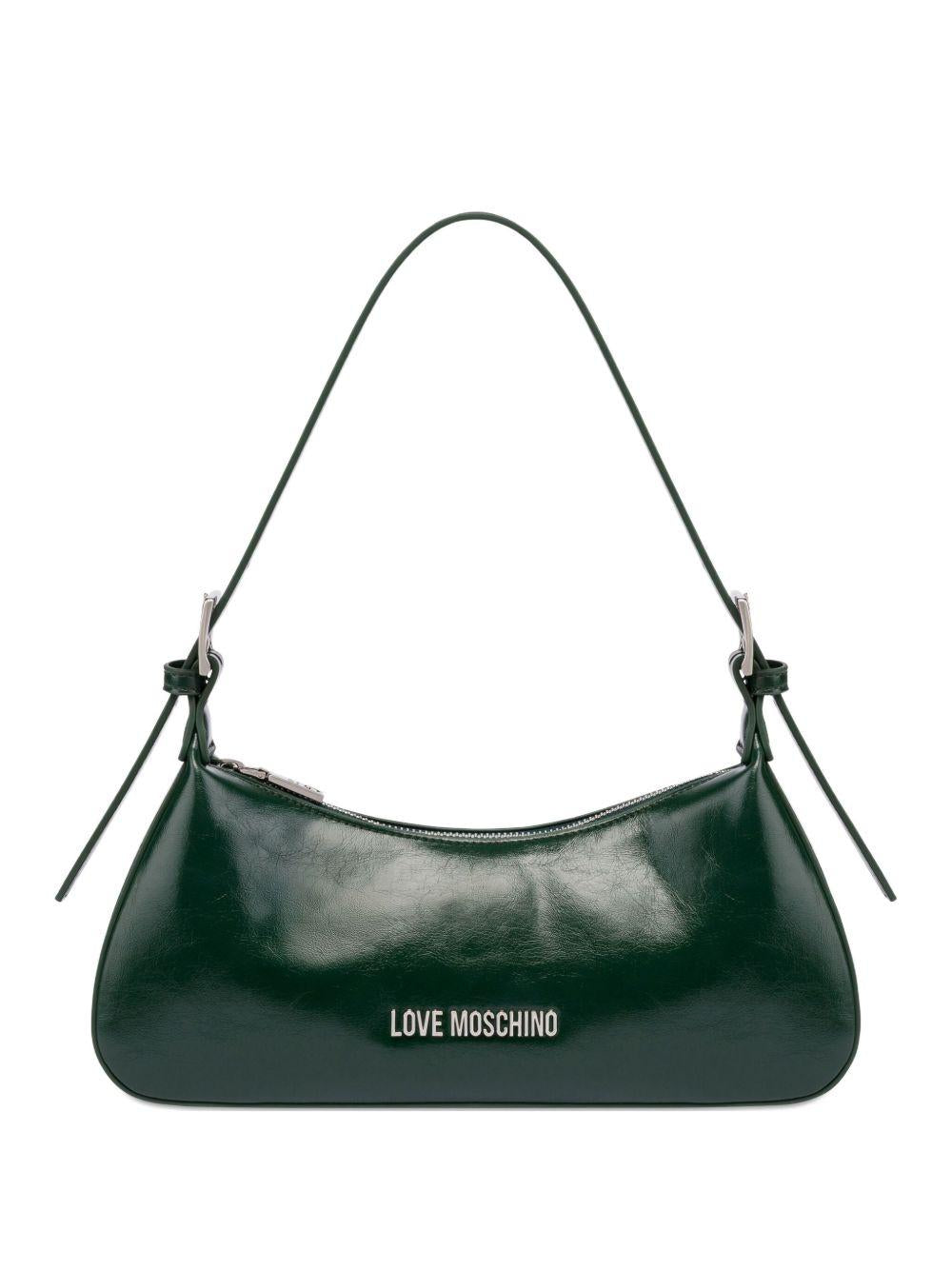 LOVE MOSCHINO Borsa a spalla verde con logo