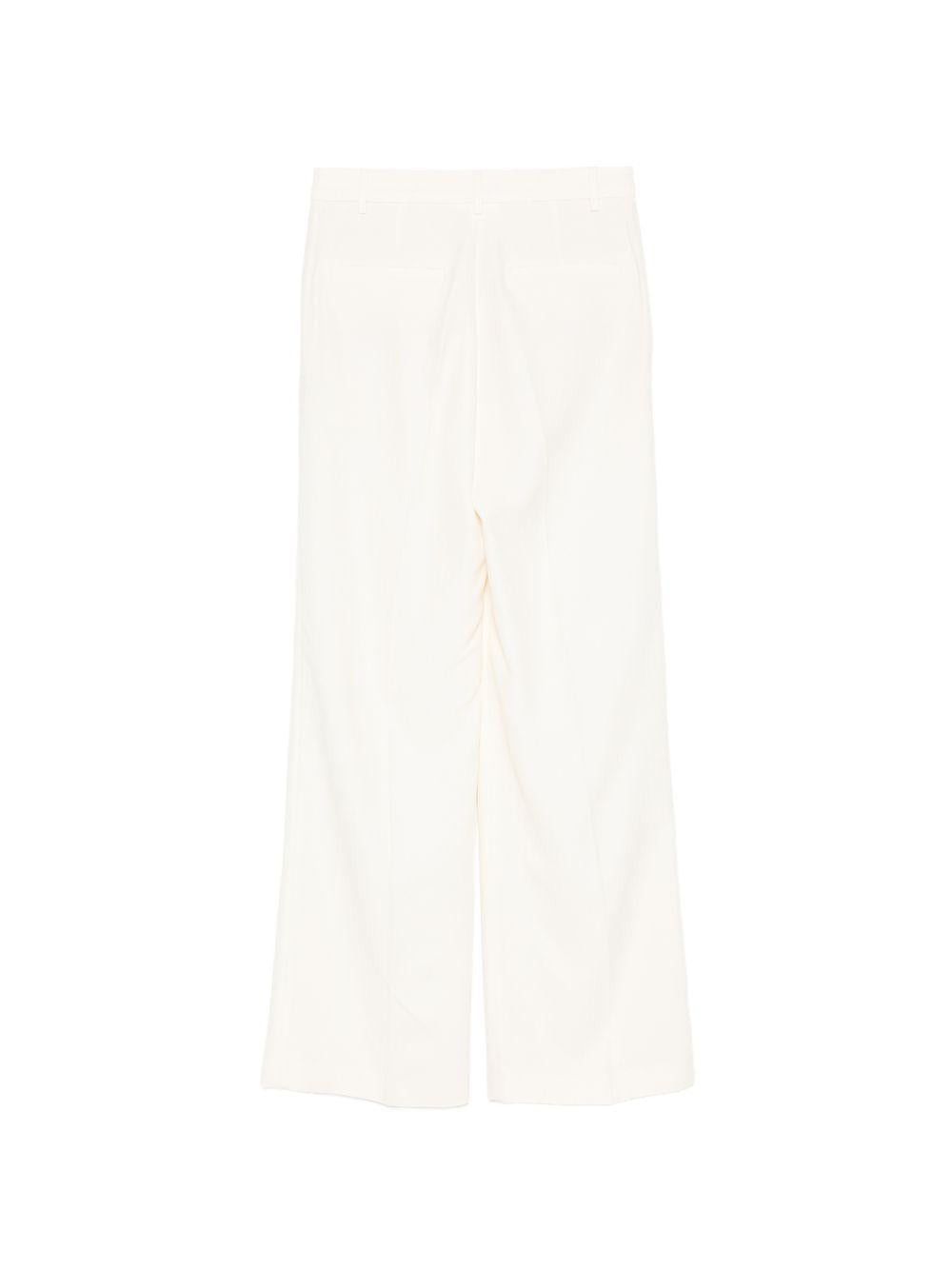 SEVENTY Pantaloni in cotone bianco ampi