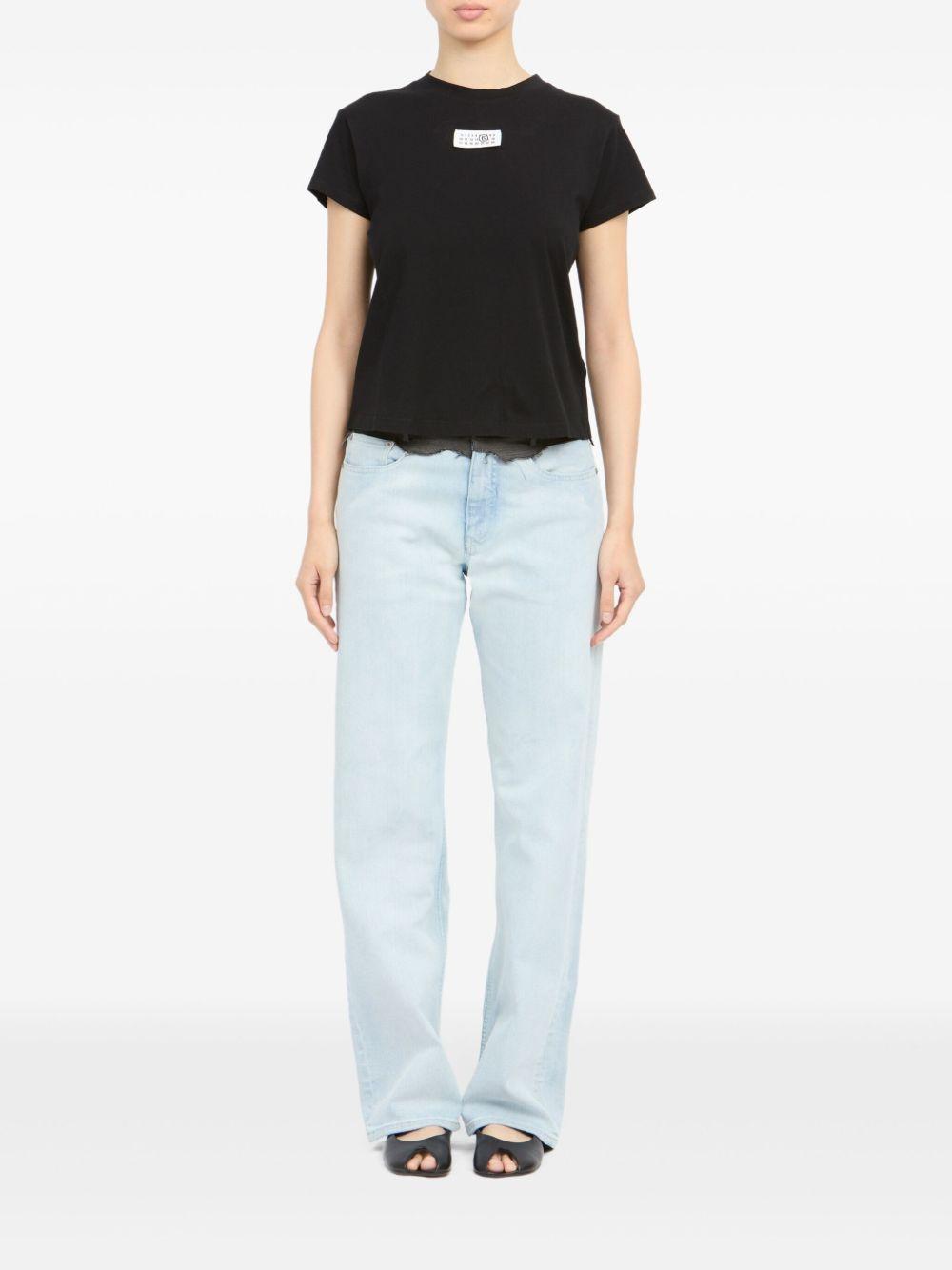 MM6 MAISON MARGIELA T-shirt a maniche corte in cotone nero