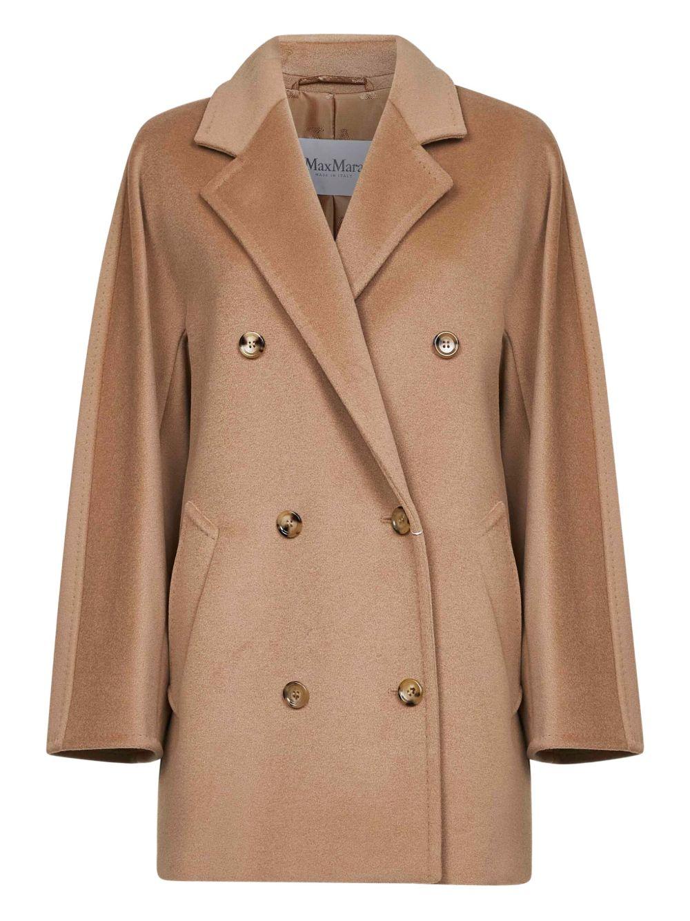 MAX MARA Cappotto doppiopetto corto '101801' in beaver di lana