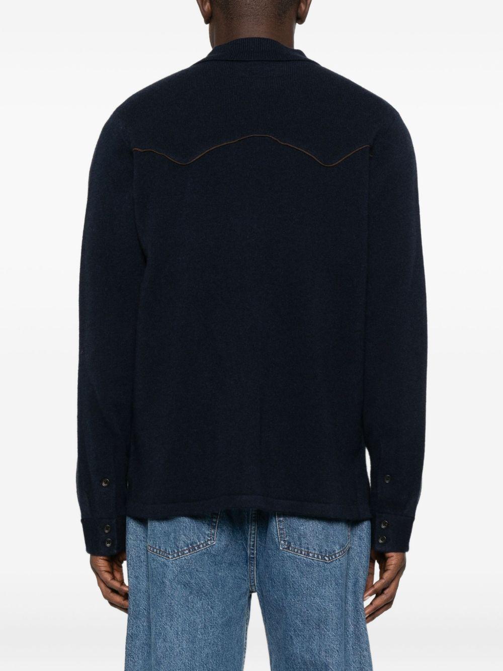 GUEST IN RESIDENCE Camicia in cashmere blu