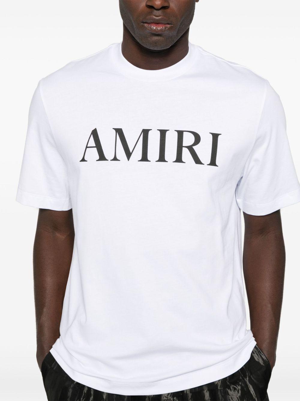 AMIRI T-shirt in cotone con stampa logo frontale