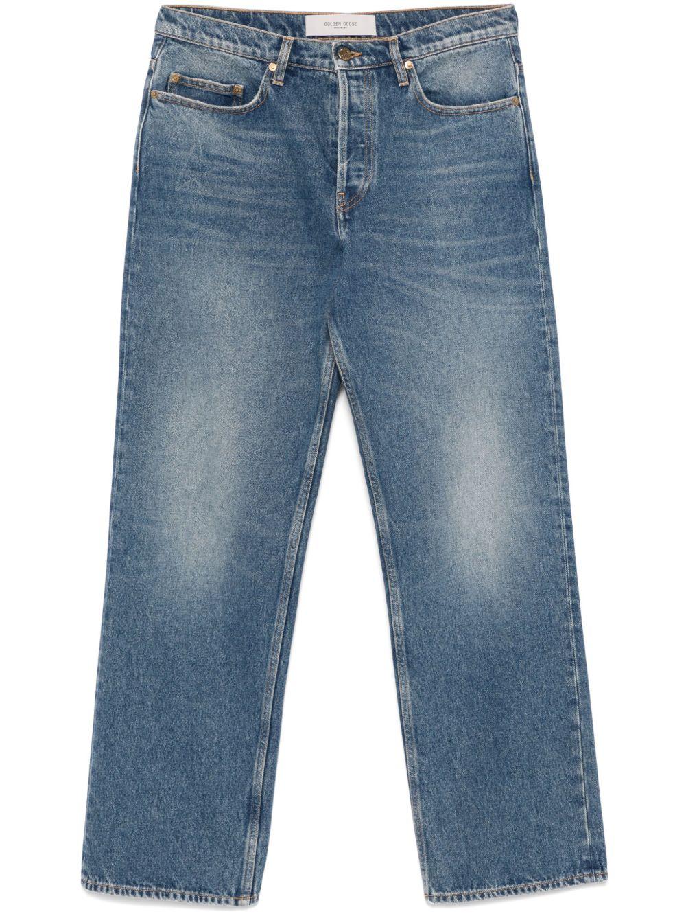 GOLDEN GOOSE Jeans blu con effetto slavato