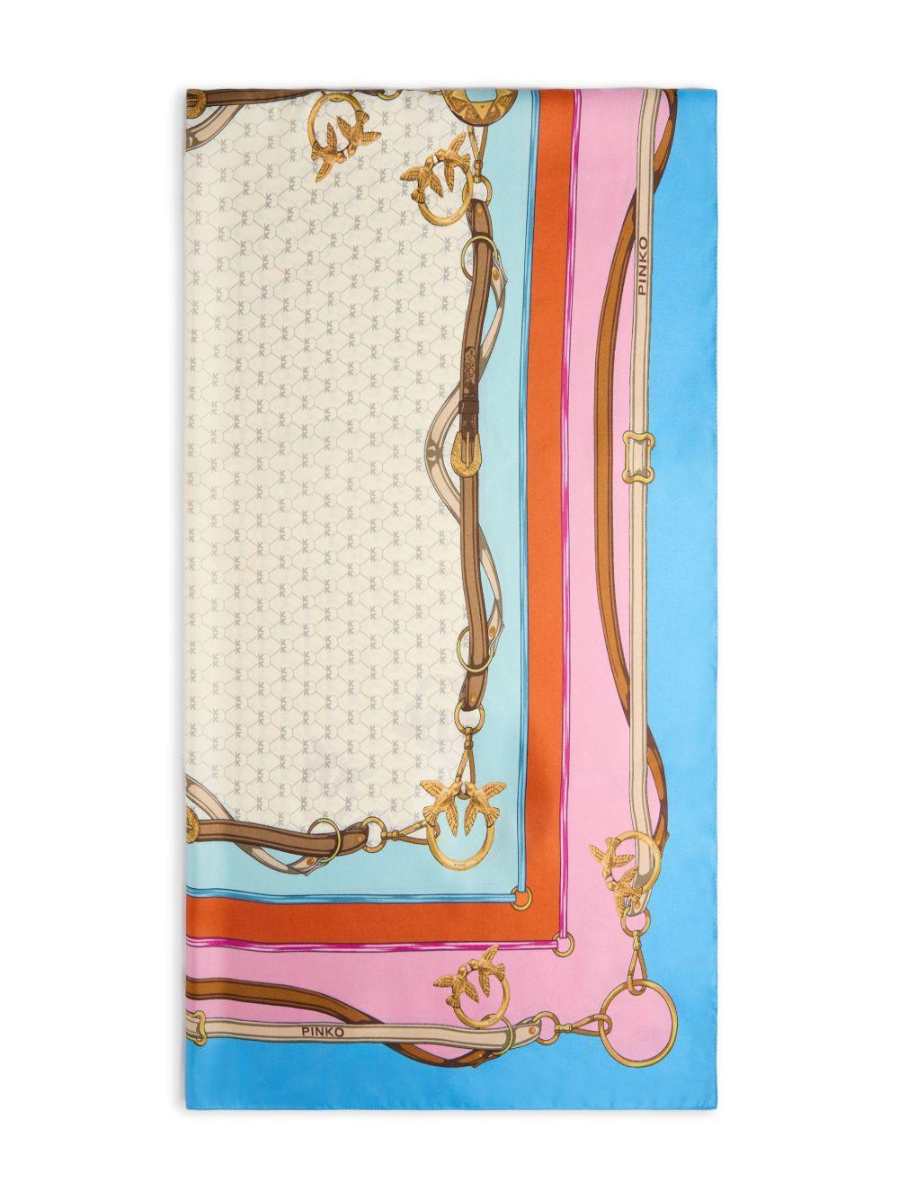 PINKO Foulard con grafica liberty multicolore