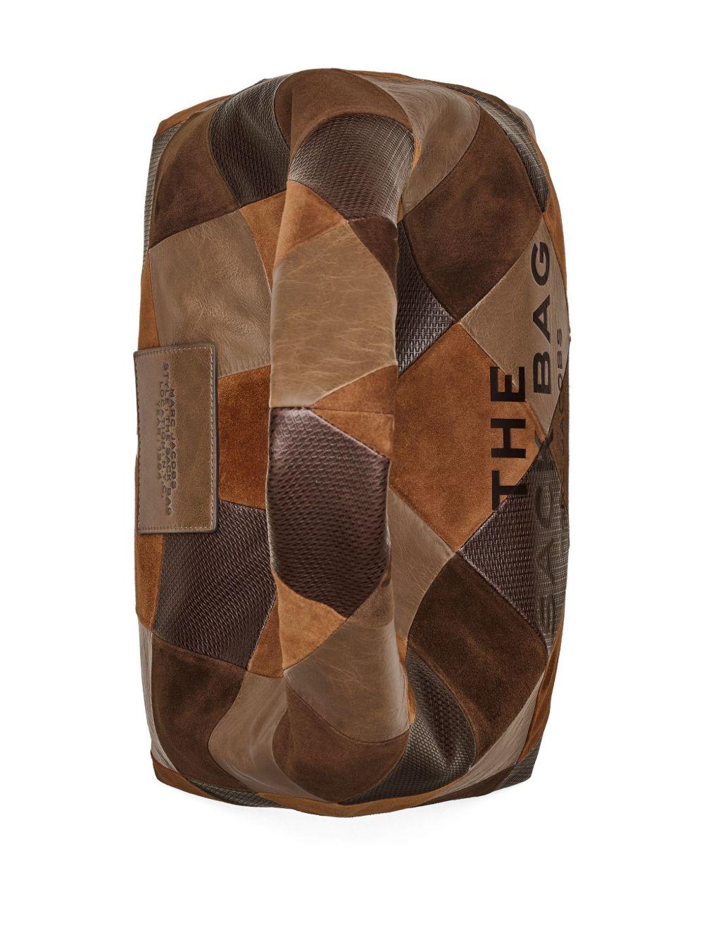MARC JACOBS The Suede Patchwork Sack Bag in pelle marrone