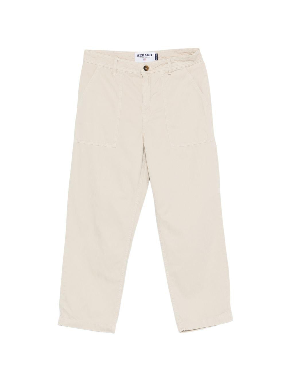 SEBAGO Pantaloni Milton in cotone beige