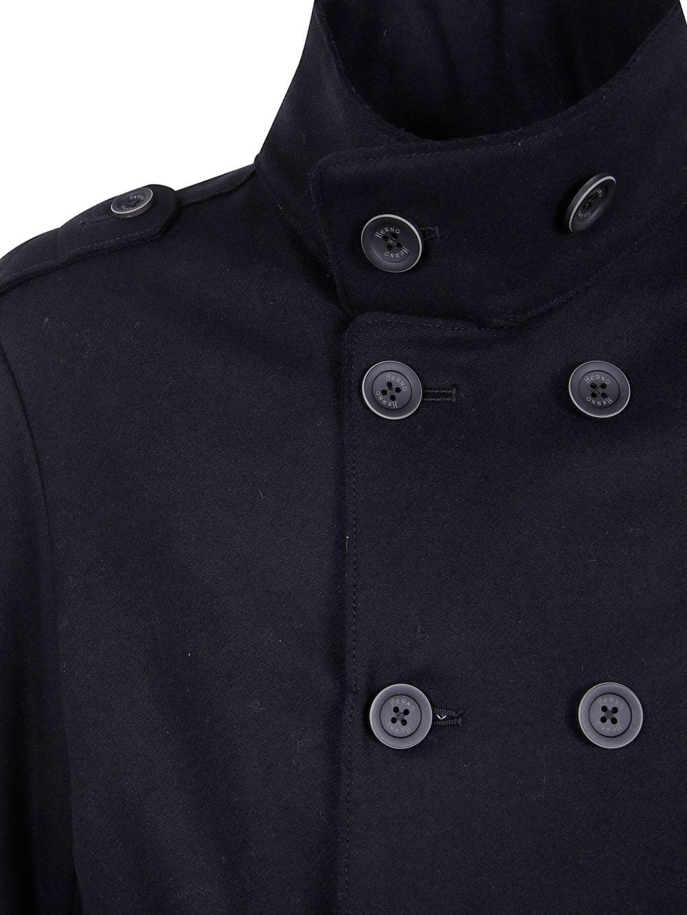 HERNO Cappotto corto doppiopetto nero