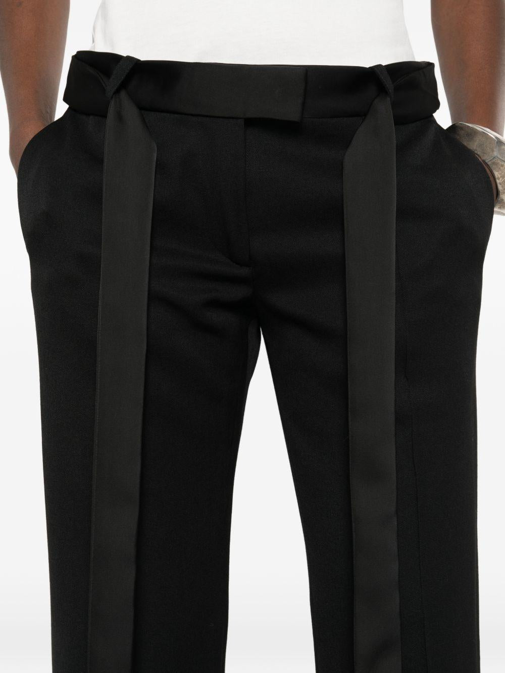 THE ATTICO Pantaloni neri con pinces