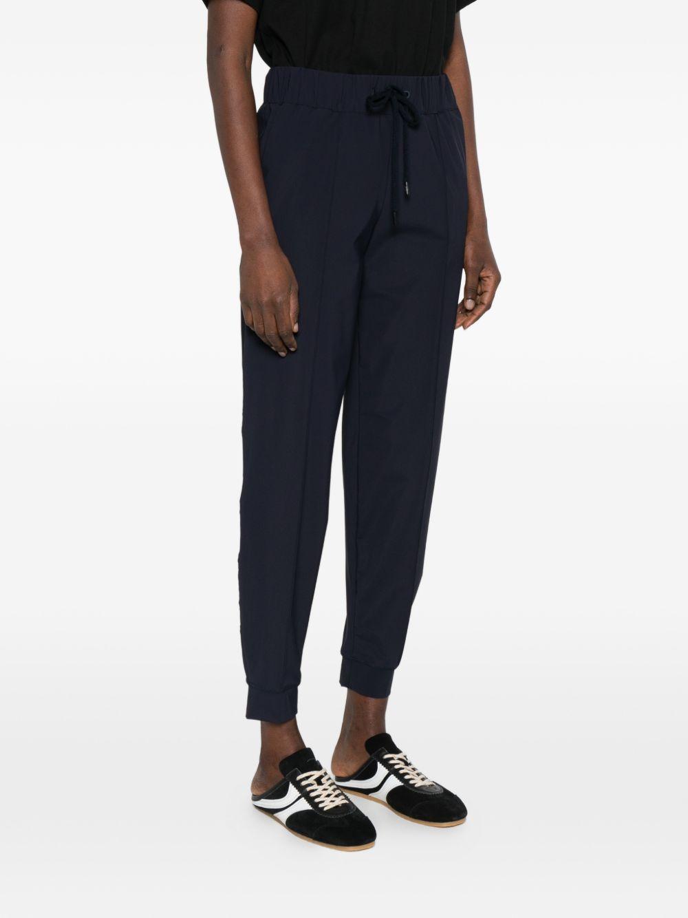 HERNO Pantaloni blu con elastico in vita
