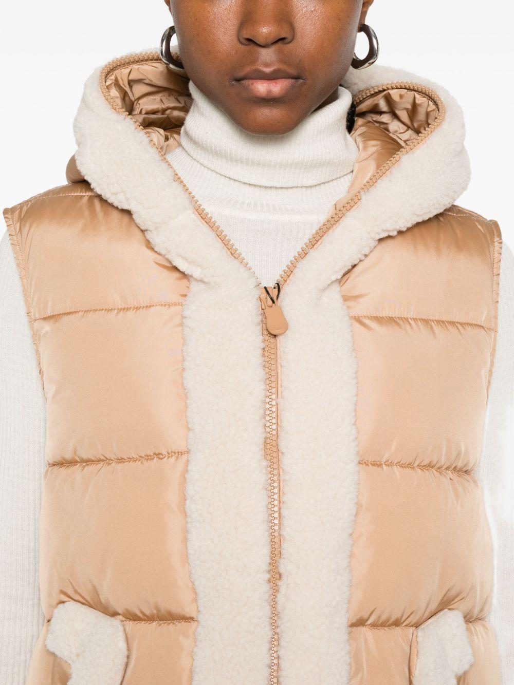SAVE THE DUCK Gilet beige 'Dolce' con pelliccia