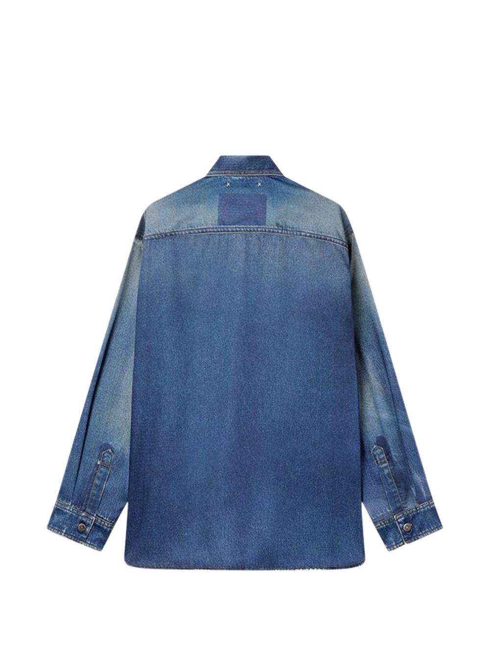 GOLDEN GOOSE Camicia in denim con tasche e bottoni