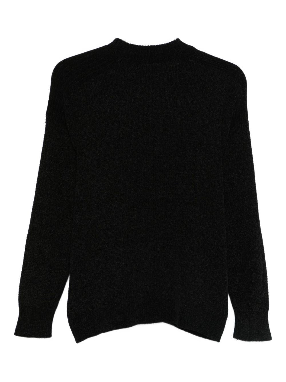 DANIELE ALESSANDRINI Maglione girocollo nero a costine