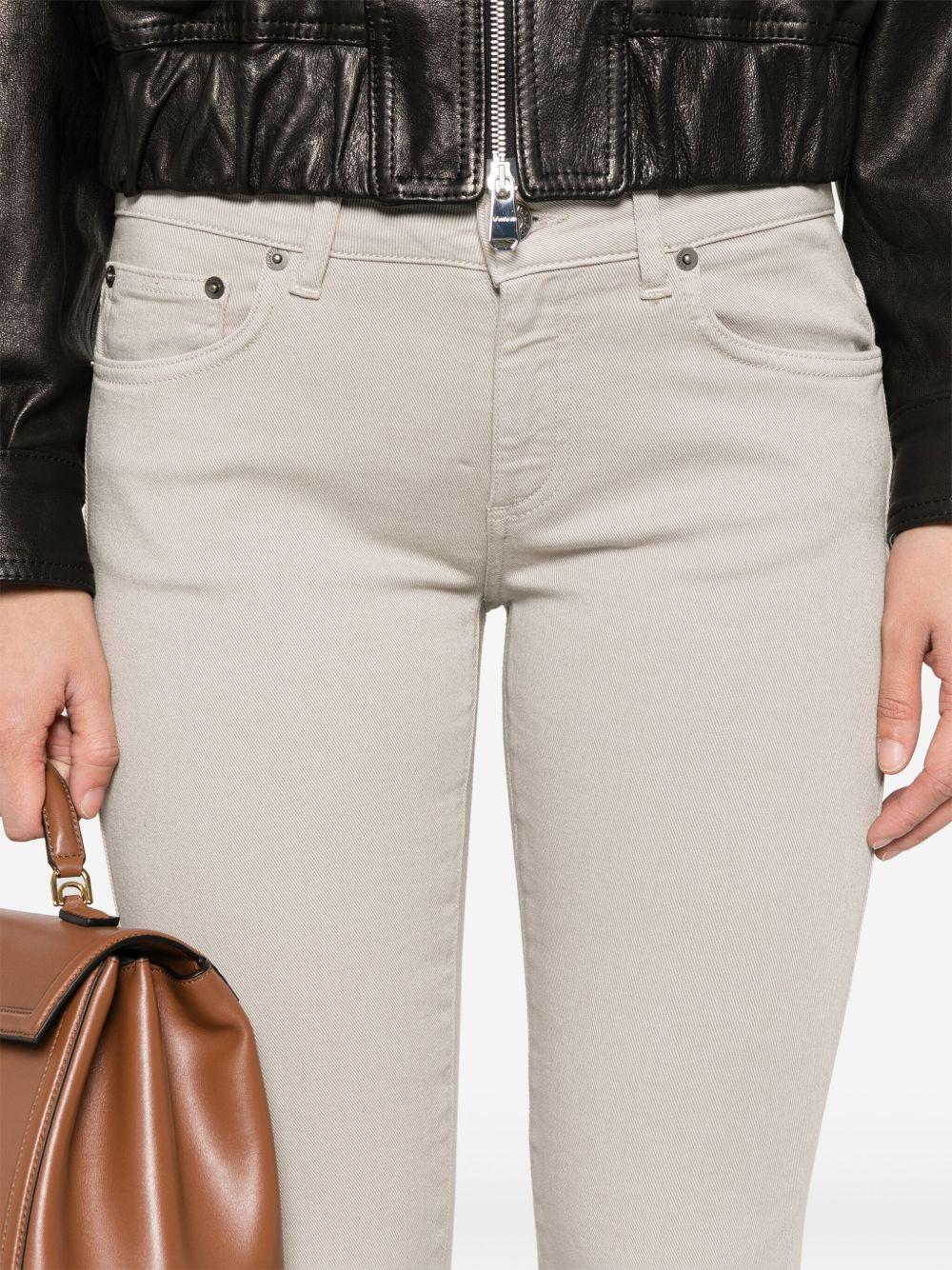 DONDUP Pantaloni skinny in cotone elasticizzato grigio