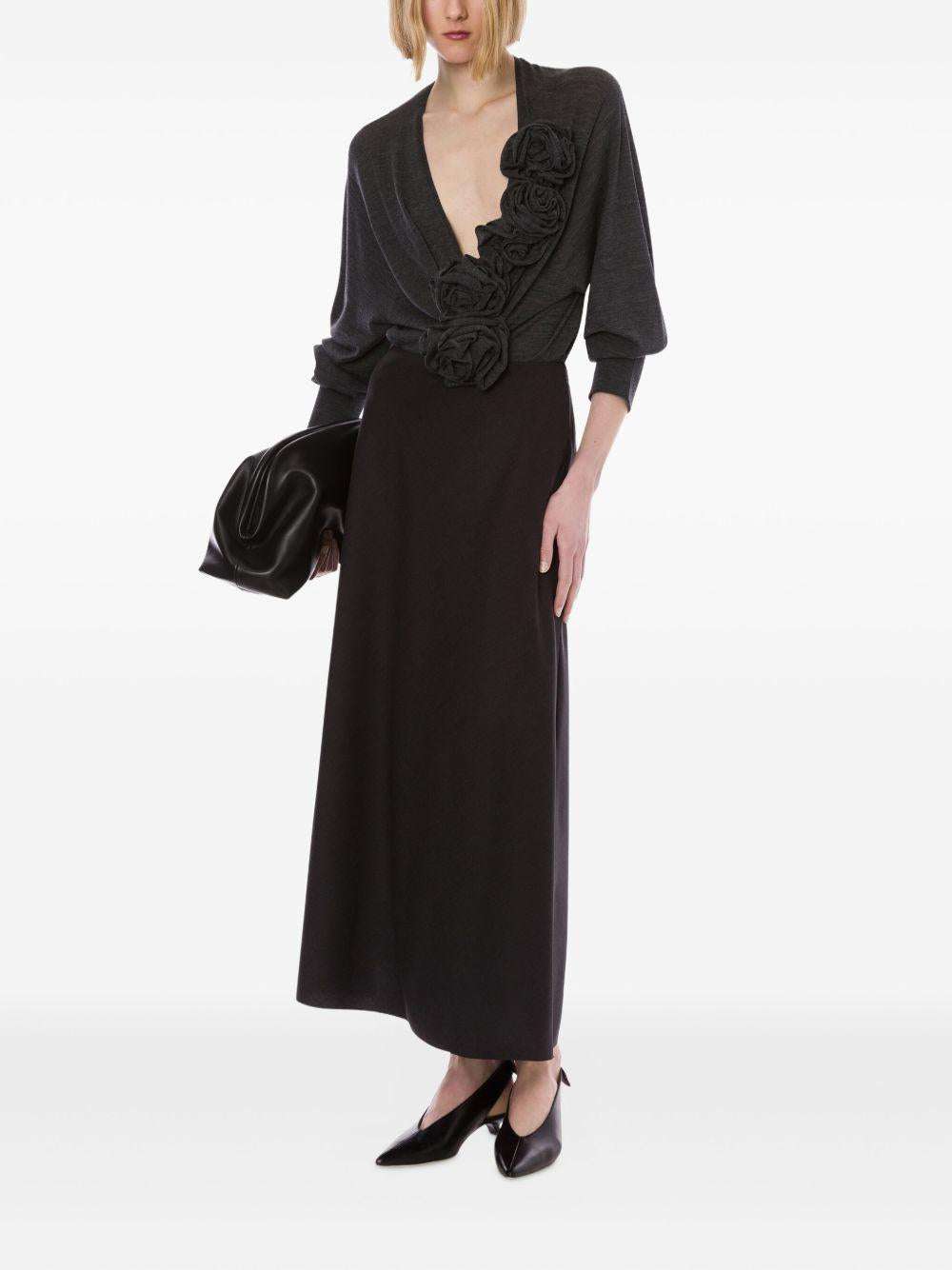 ALBERTA FERRETTI Gonna midi a vita alta grigio scuro