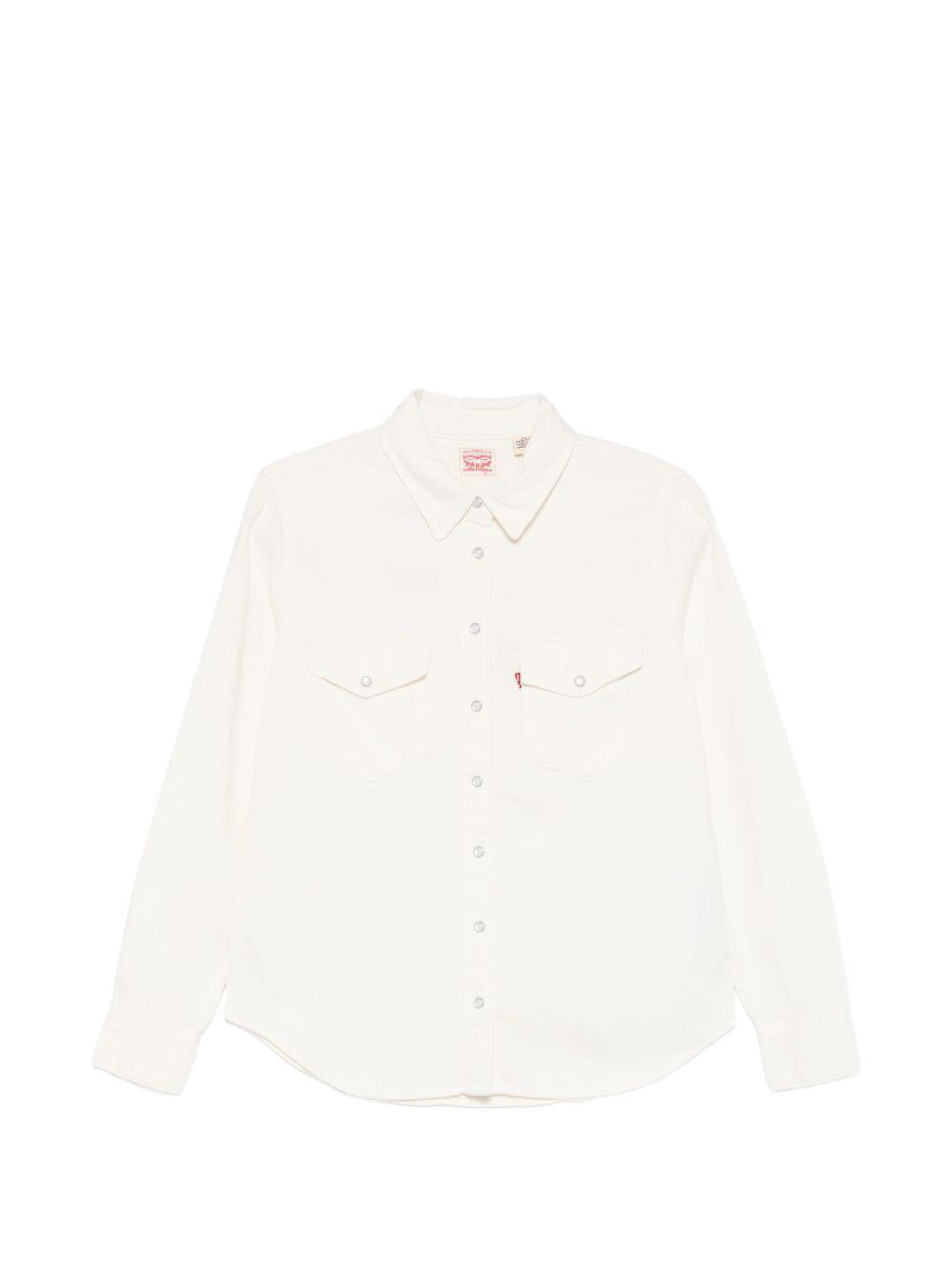 LEVIS Camicia bianca in denim con tasca