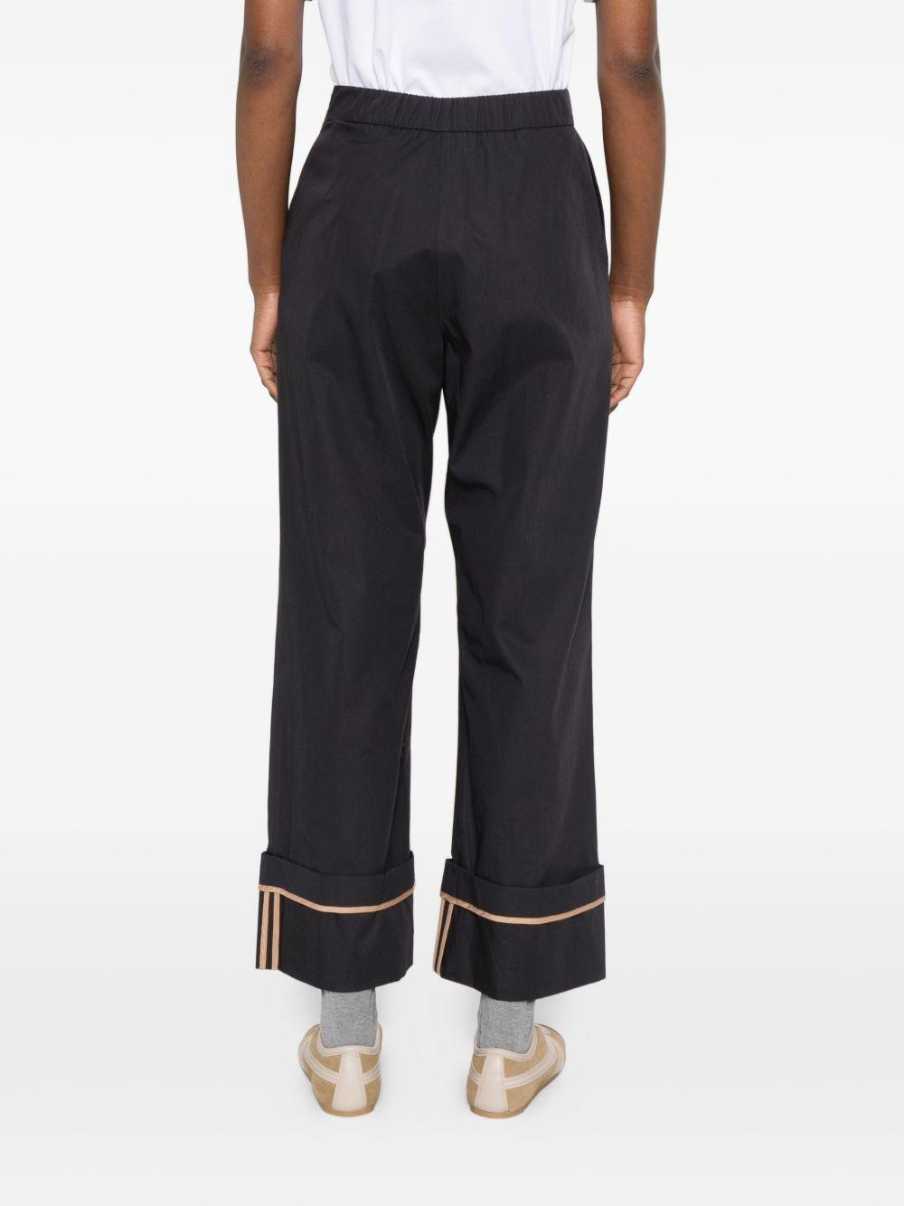HERNO Pantaloni in cotone blu con rovescia