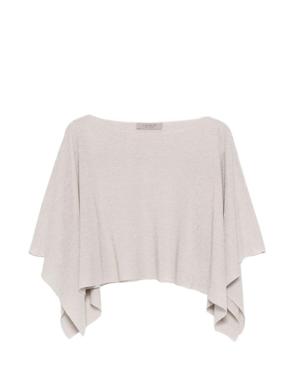 D EXTERIOR Mantella grigia con collo ampio