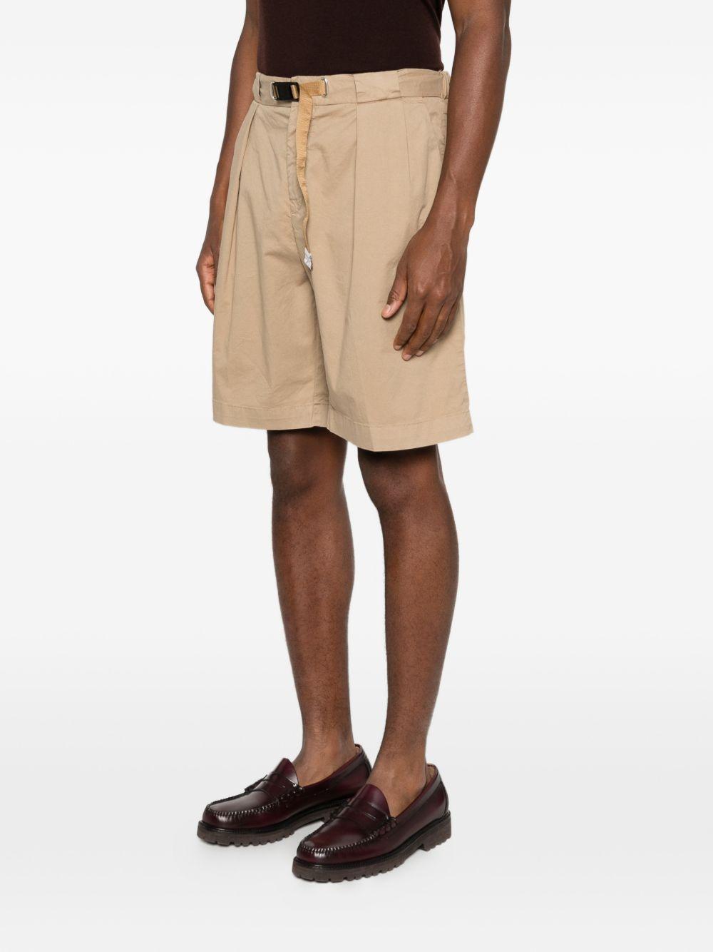WHITE SAND Bermuda in cotone elasticizzato beige con cintura