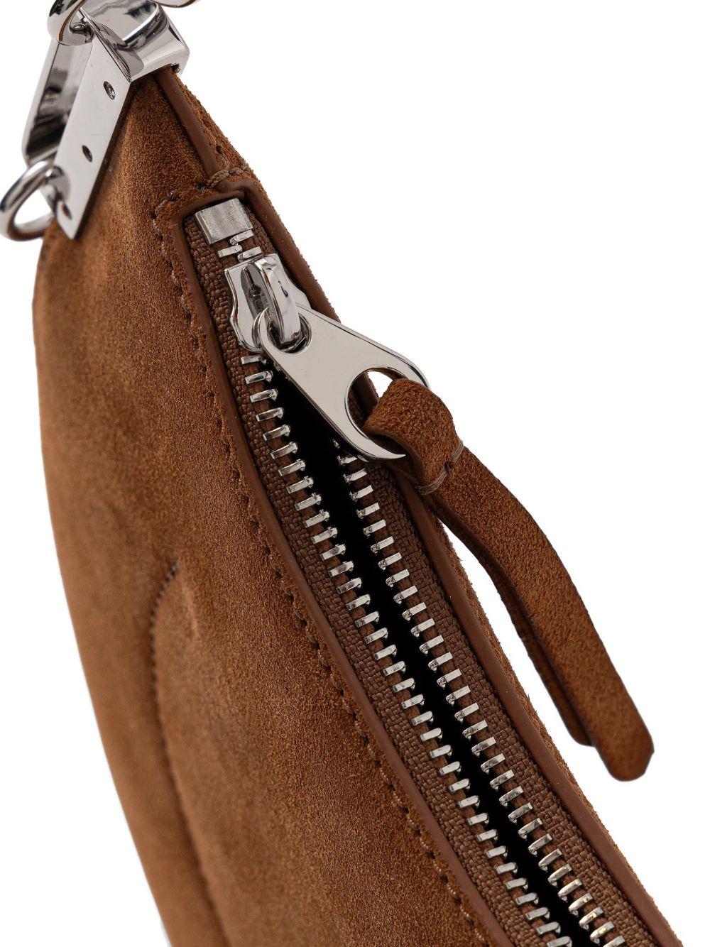 COCCINELLE Borsa a spalla in suede marrone