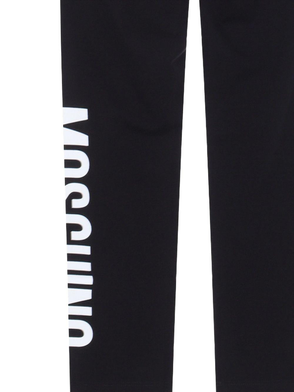 MOSCHINO Leggins neri con stampa
