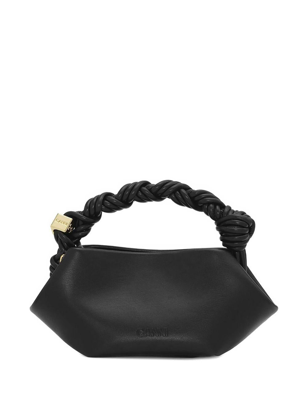 GANNI Mini borsa Bou in pelle nera di Ganni<BR/>