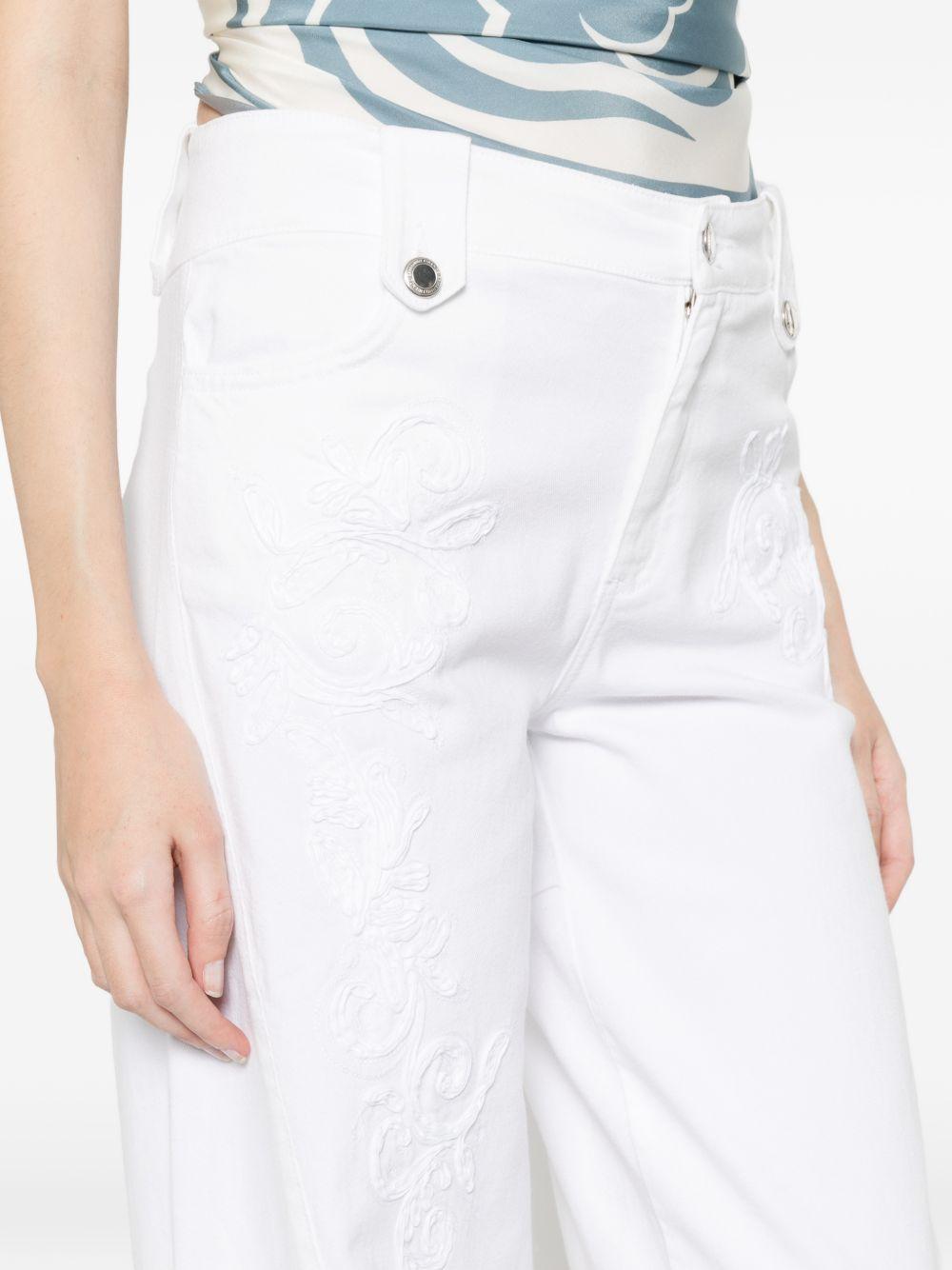 ERMANNO FIRENZE Pantalone bianco a gamba larga