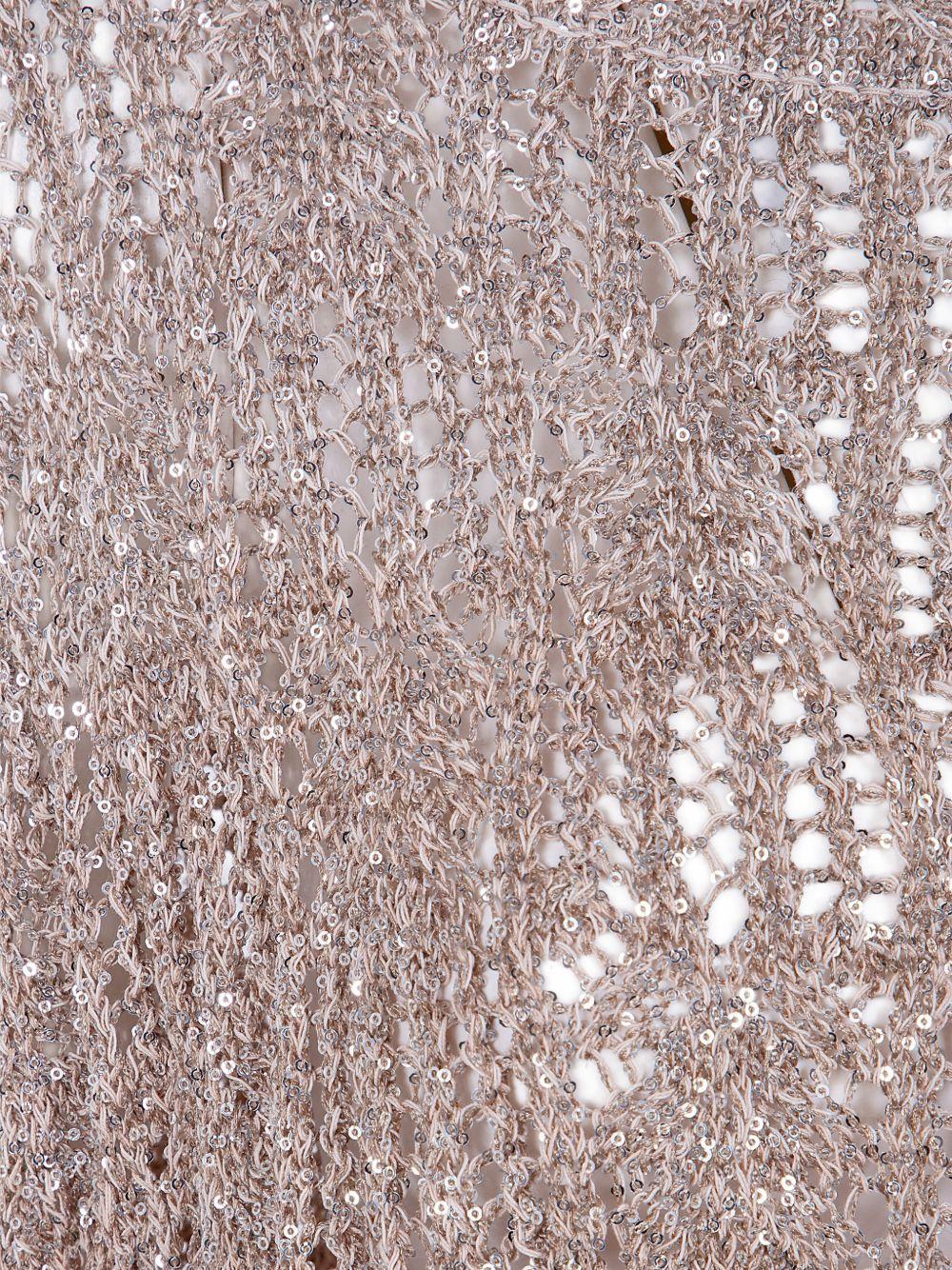 D EXTERIOR Mantella crochet con micro paillettes
