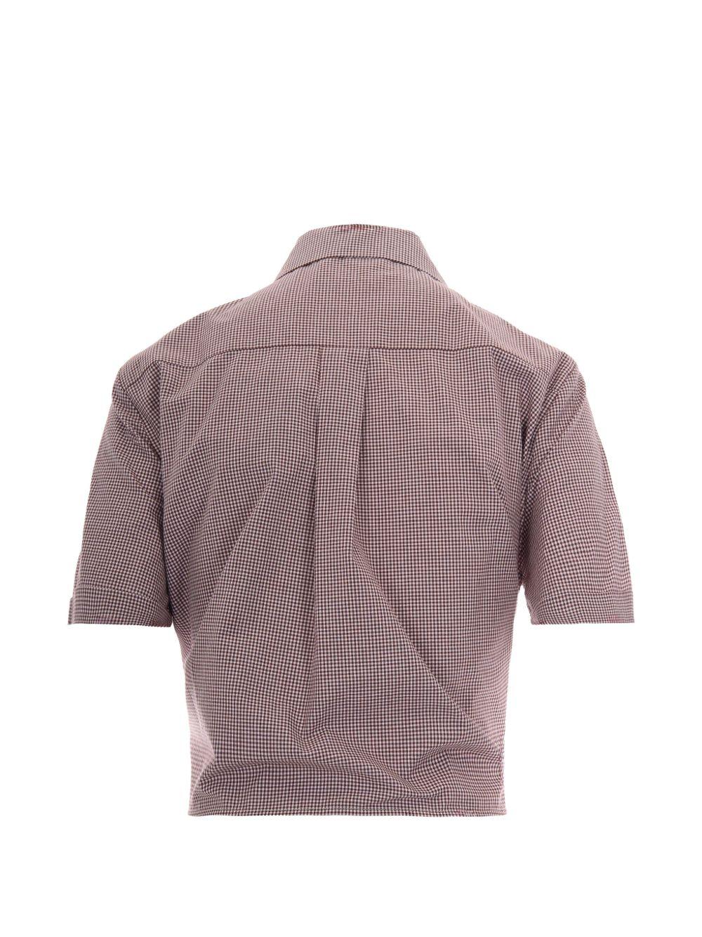 LIUJO Camicia con nodo in vita e strass a maniche corte