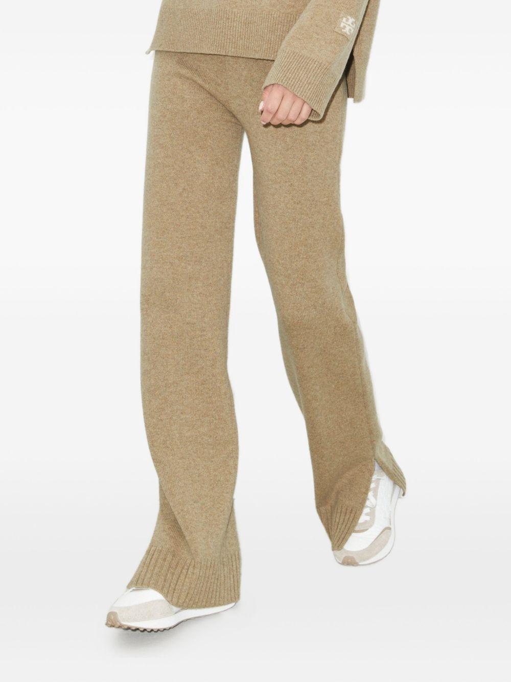 TORY BURCH Pantaloni in lana melange oatmeal