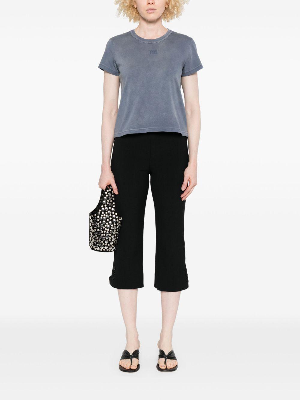 ALEXANDER WANG T-shirt in cotone azzurro con logo