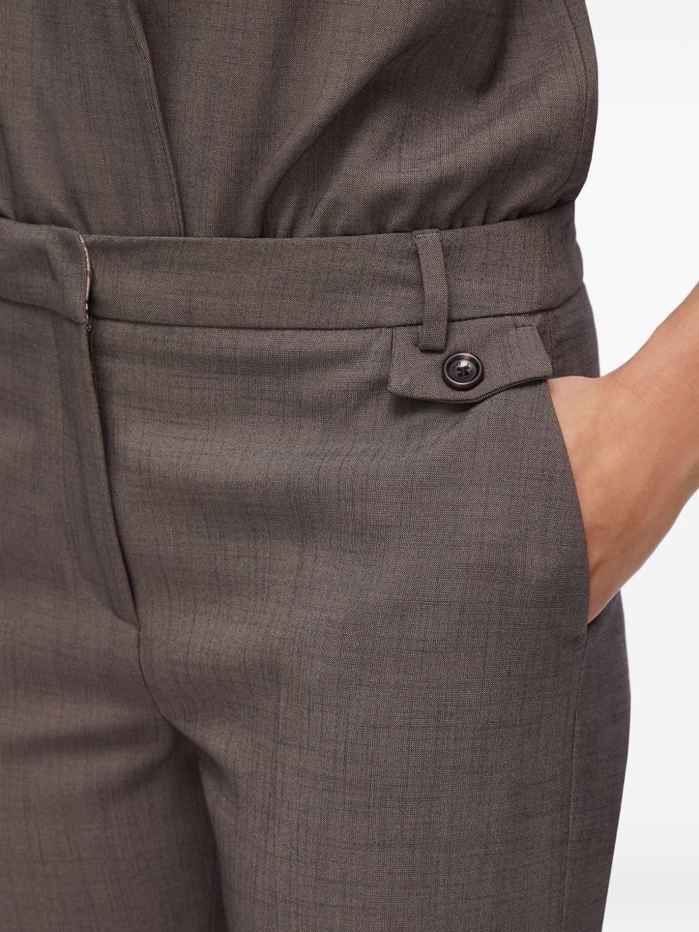LIUJO Pantaloni eleganti marroni a gamba dritta