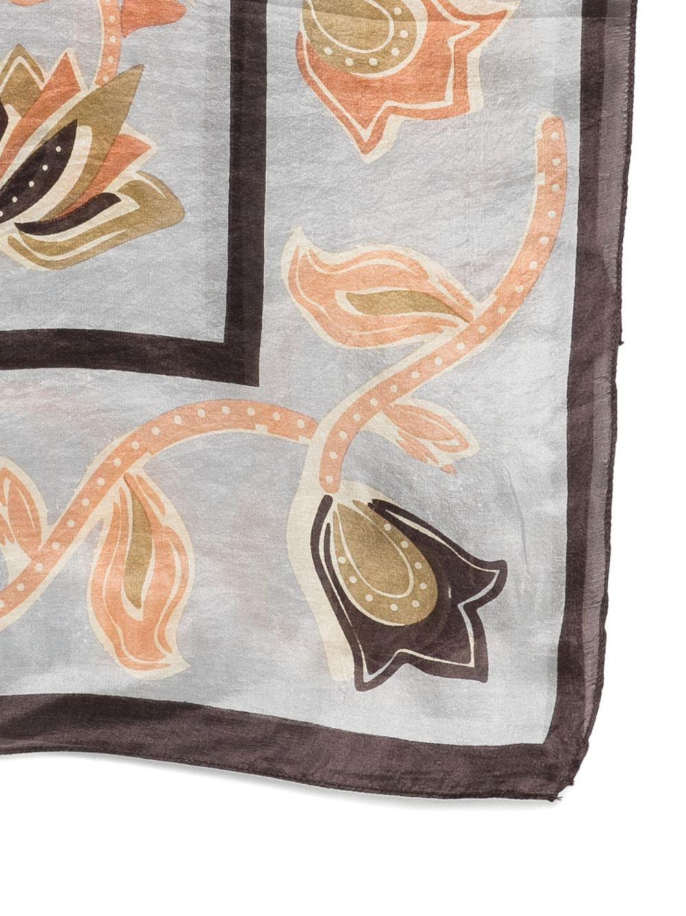 SGOMBERO CANTINE Foulard Sagittario in seta con stampa floreale