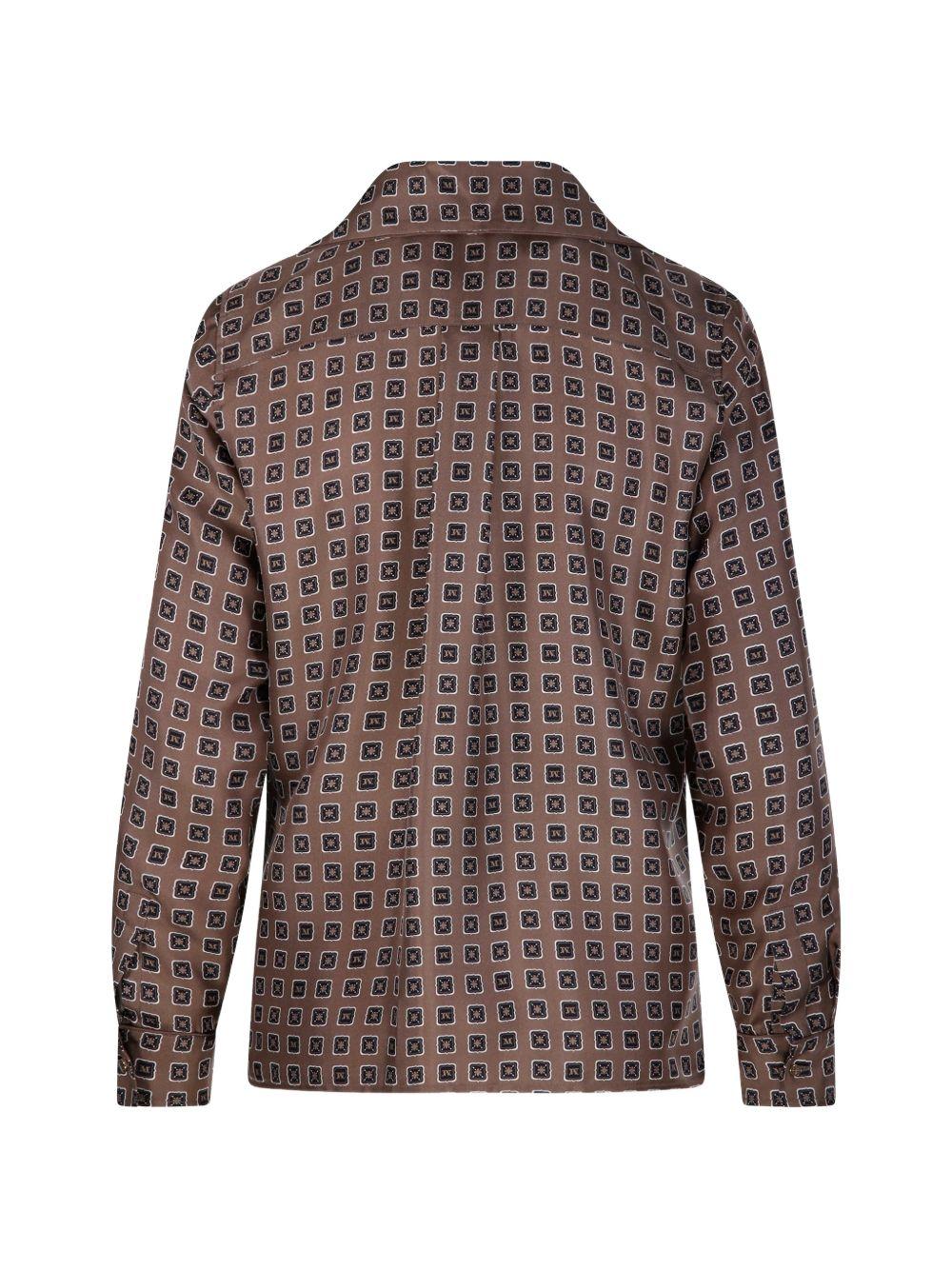 MAX MARA Camicia Disco in seta con stampa geometrica
