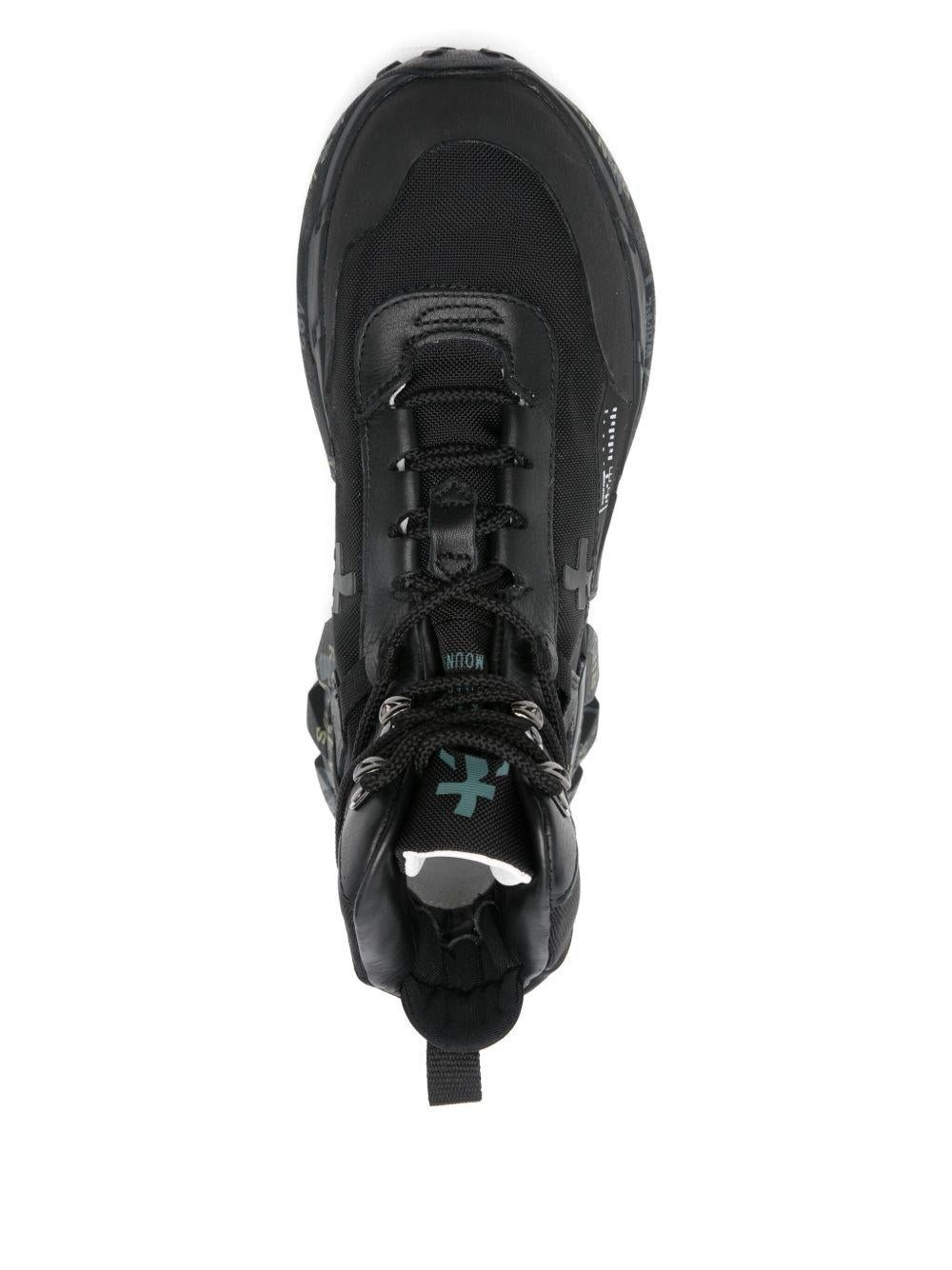 PREMIATA Sneakers alte 'Trivor' in pelle nera