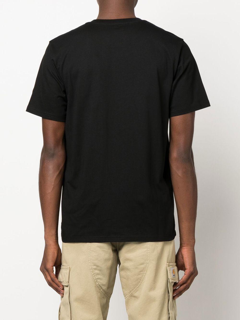 CARHARTT WIP T-shirt a maniche corte in cotone nero con logo