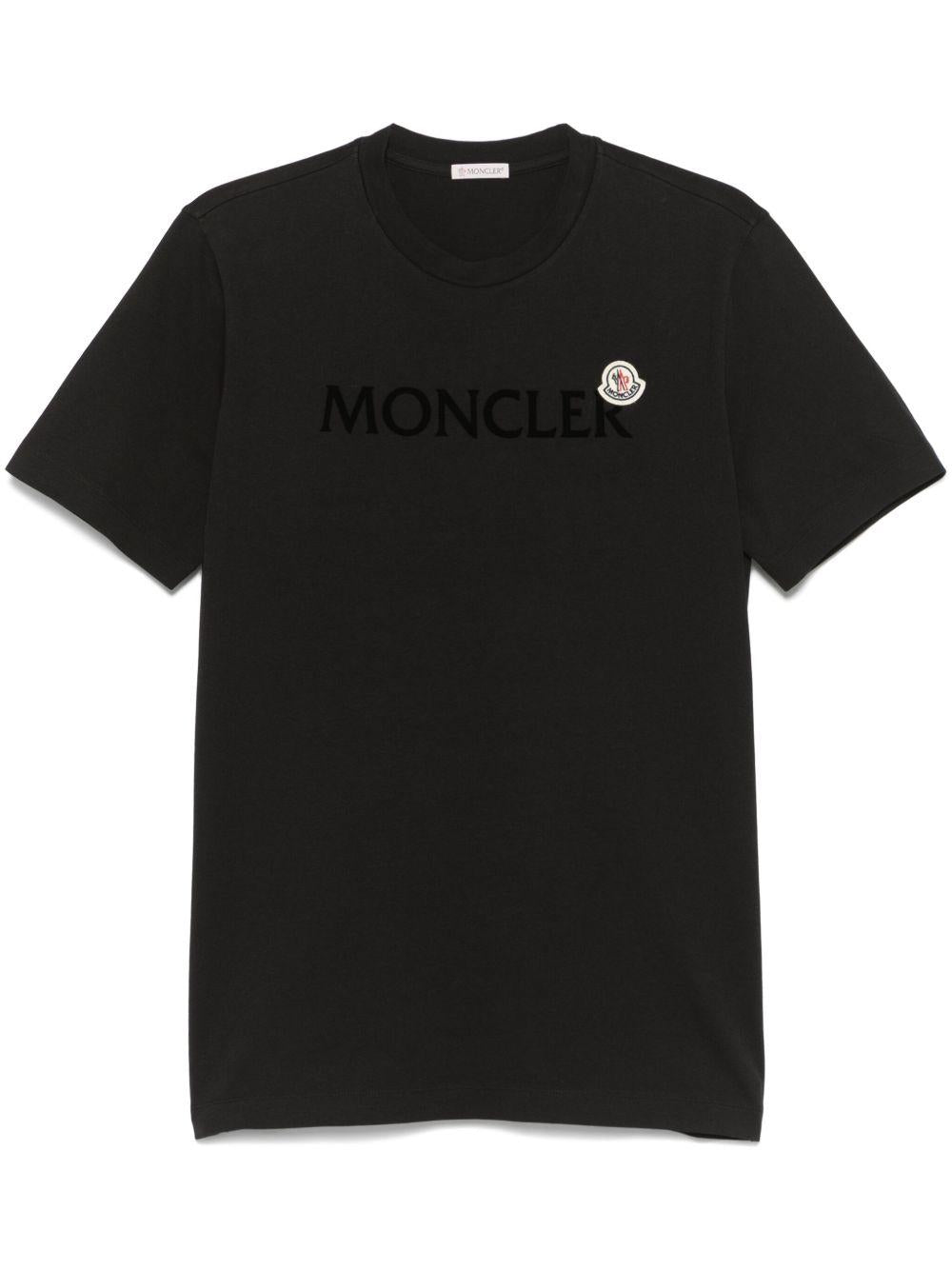 MONCLER T-shirt in cotone nero